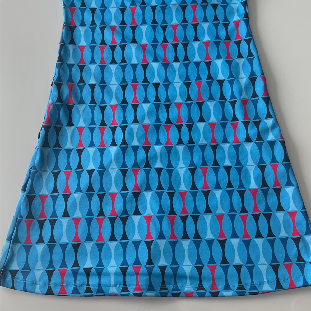 Lesley Evers Retro Mod Dress Stretch Pop Art 60s- Made in USA Sz XS - Picture 9 of 9